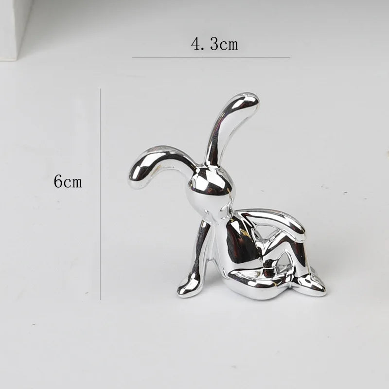 Long-Eared Rabbit Decorative Statute