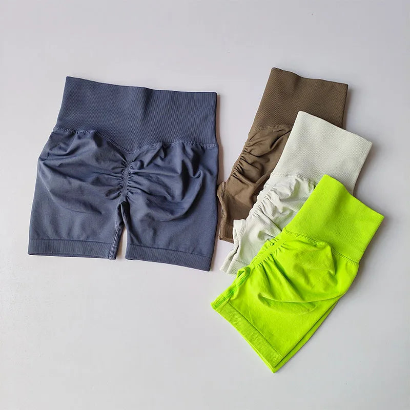 High-Waist Sculpting Gym Shorts