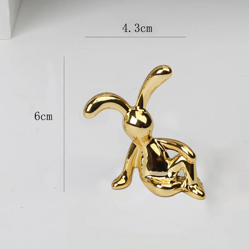 Long-Eared Rabbit Decorative Statute