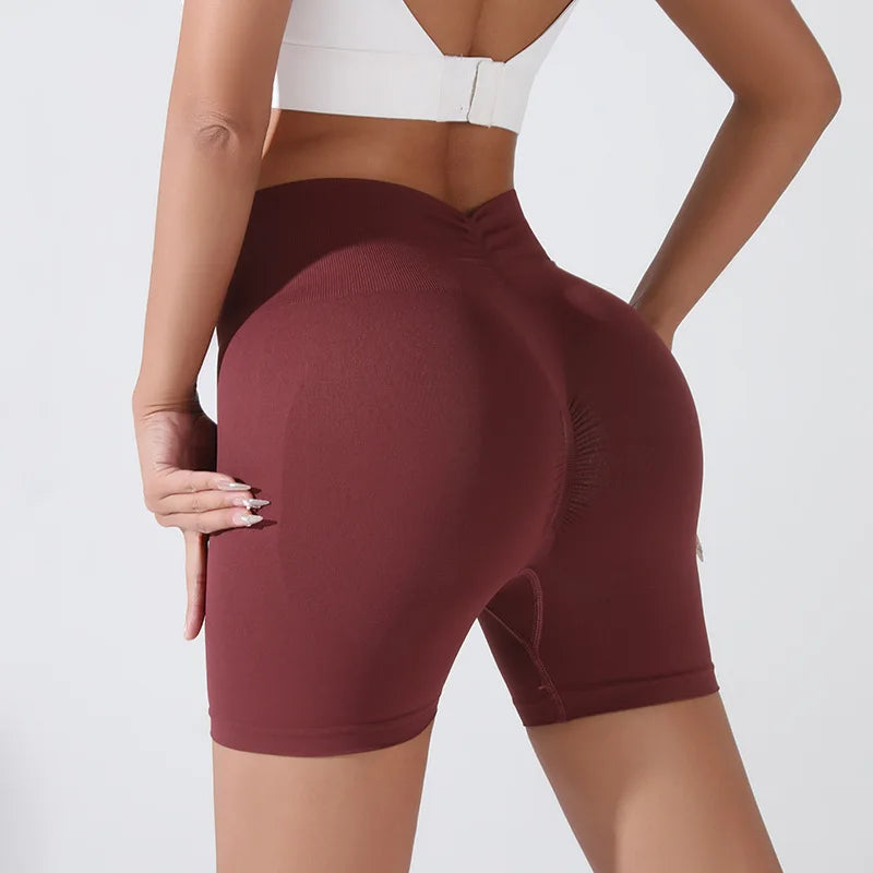 High-Waist Sculpting Gym Shorts