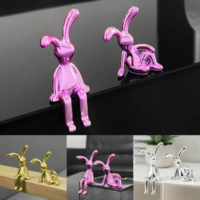 Long-Eared Rabbit Decorative Statute