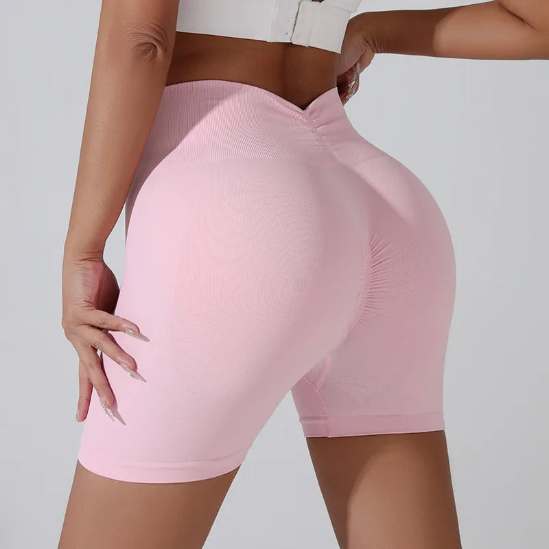 High-Waist Sculpting Gym Shorts